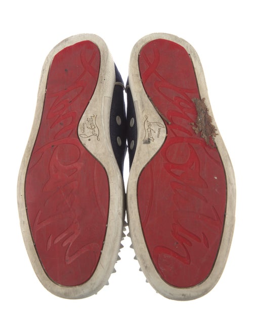 Christian Louboutin Spike Accents Denim Sneakers