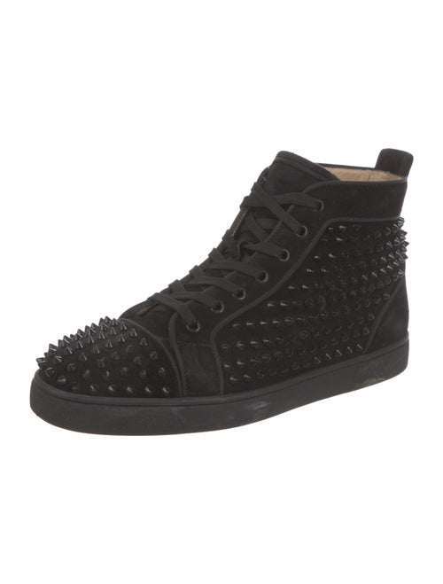 Christian Louboutin Spike Accents Suede Sneakers