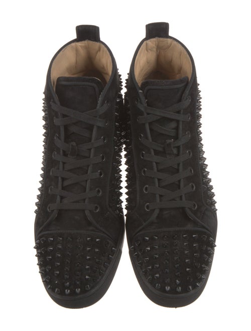 Christian Louboutin Spike Accents Suede Sneakers