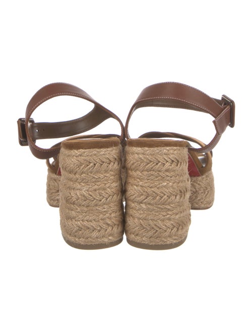 Christian Louboutin Suede Leather Trim Embellishment Espadrilles