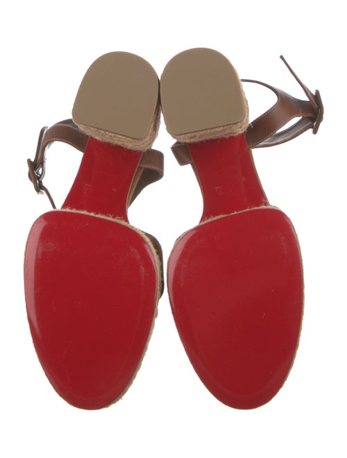 Christian Louboutin Suede Leather Trim Embellishment Espadrilles