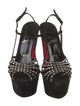 Christian Louboutin Suede Crystal Embellishments Slingback Sandals