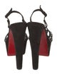 Christian Louboutin Suede Crystal Embellishments Slingback Sandals