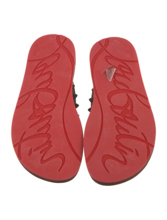 Christian Louboutin Spike Accents Rubber Flip Flops