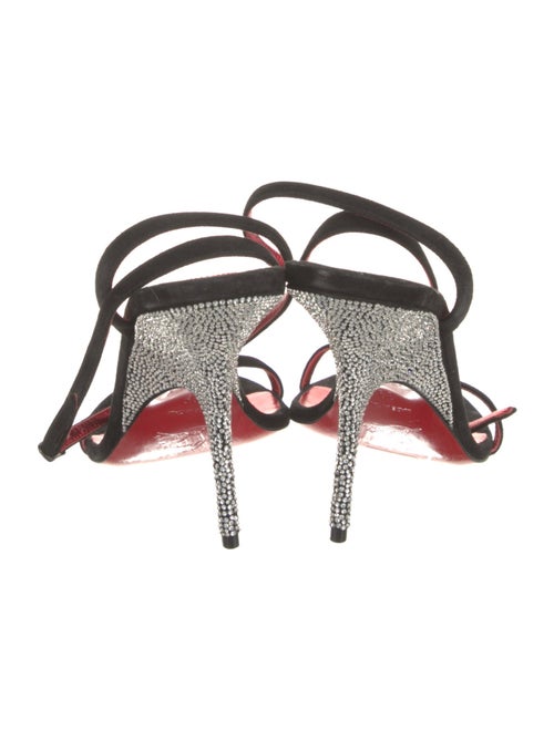 Christian Louboutin Suede Crystal Embellishments Sandals