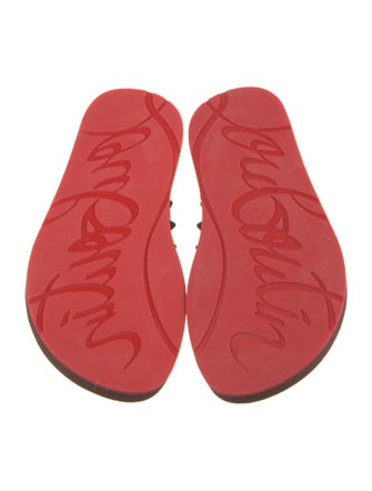 Christian Louboutin Spike Accents Rubber Flip Flops