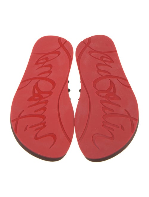 Christian Louboutin Spike Accents Rubber Flip Flops