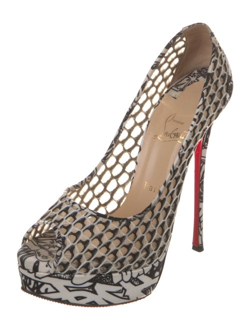 Christian Louboutin Mesh Printed Pumps