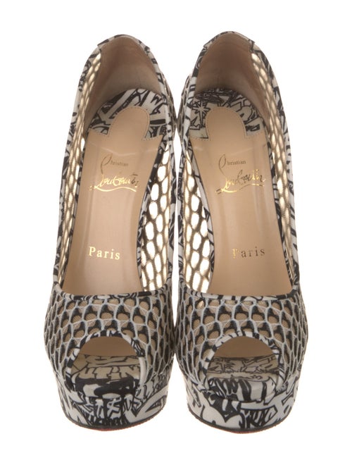 Christian Louboutin Mesh Printed Pumps