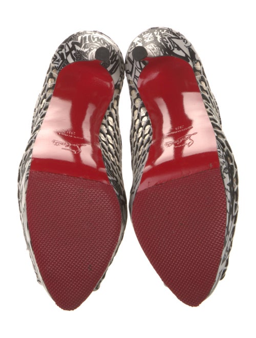 Christian Louboutin Mesh Printed Pumps