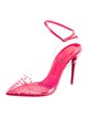 Christian Louboutin Spike Accents PVC Slingback Pumps