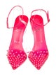 Christian Louboutin Spike Accents PVC Slingback Pumps