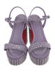 Christian Louboutin Suede Crystal Embellishments Sandals