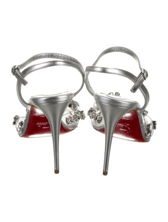 Christian Louboutin PVC Crystal Embellishments Sandals