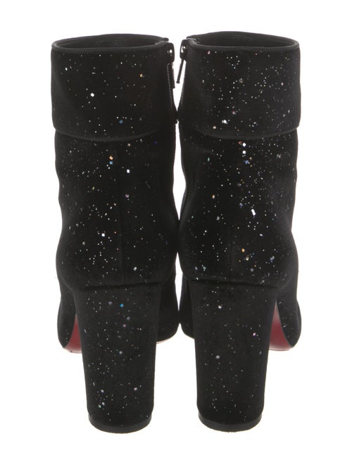 Christian Louboutin Velvet Glitter Accents Boots