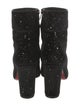 Christian Louboutin Velvet Glitter Accents Boots
