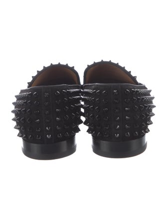 Christian Louboutin Spike Accents Suede Loafers