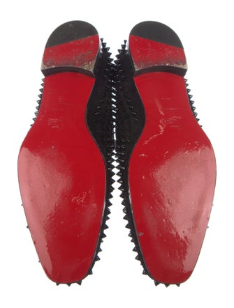 Christian Louboutin Spike Accents Suede Loafers