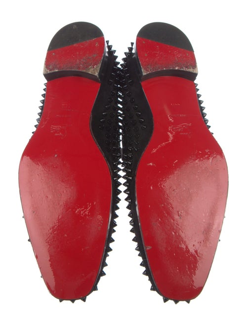 Christian Louboutin Spike Accents Suede Loafers