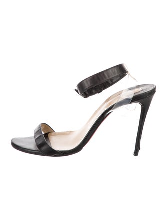Christian Louboutin Leather Bow Accents Sandals