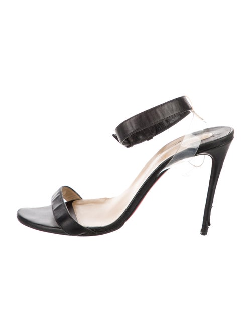 Christian Louboutin Leather Bow Accents Sandals