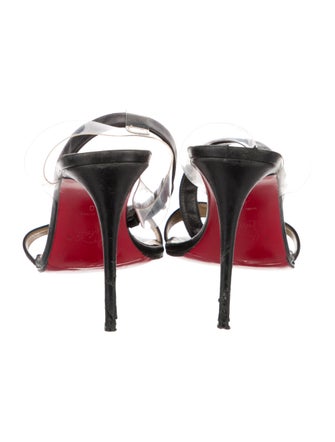 Christian Louboutin Leather Bow Accents Sandals