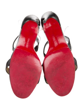 Christian Louboutin Leather Bow Accents Sandals