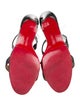 Christian Louboutin Leather Bow Accents Sandals
