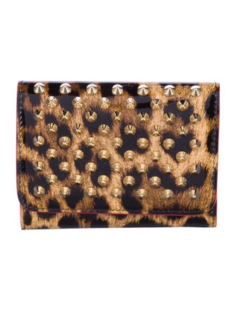 Christian Louboutin Patent Leather Animal Print Wallet