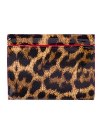 Christian Louboutin Patent Leather Animal Print Wallet