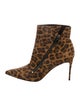 Christian Louboutin Suede Animal Print Boots