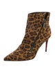 Christian Louboutin Suede Animal Print Boots
