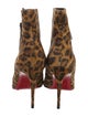 Christian Louboutin Suede Animal Print Boots