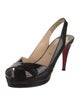 Christian Louboutin Patent Leather Slingback Pumps