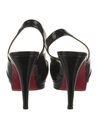 Christian Louboutin Patent Leather Slingback Pumps