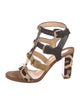 Christian Louboutin Ponyhair Animal Print Gladiator Sandals