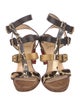 Christian Louboutin Ponyhair Animal Print Gladiator Sandals