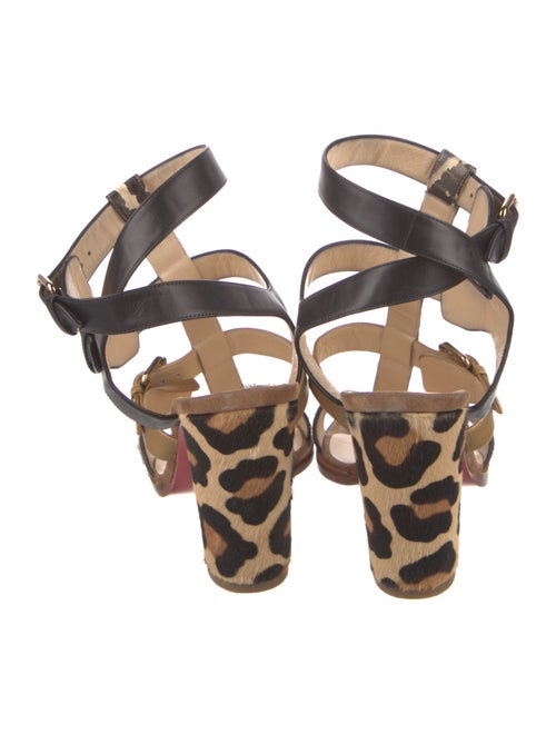 Christian Louboutin Ponyhair Animal Print Gladiator Sandals