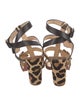 Christian Louboutin Ponyhair Animal Print Gladiator Sandals