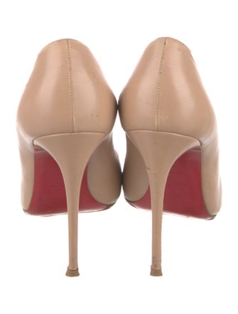 Christian Louboutin Leather Mesh Accents Pumps