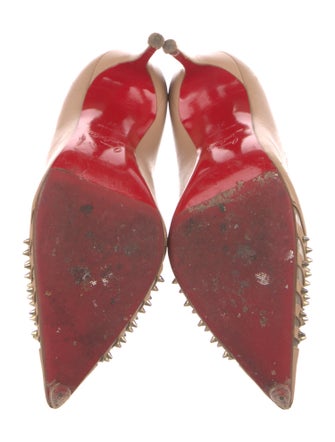 Christian Louboutin Leather Mesh Accents Pumps