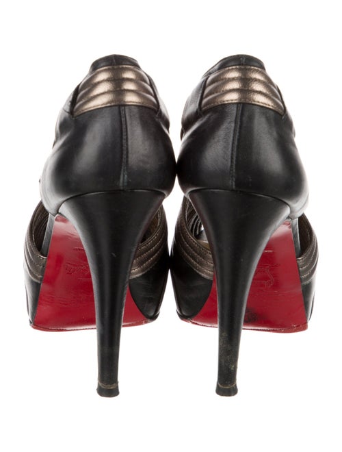 Christian Louboutin Leather Colorblock Pattern Pumps