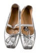 Christian Louboutin Leather Bow Accents Ballet Flats