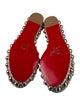 Christian Louboutin Leather Glitter Accents Slides