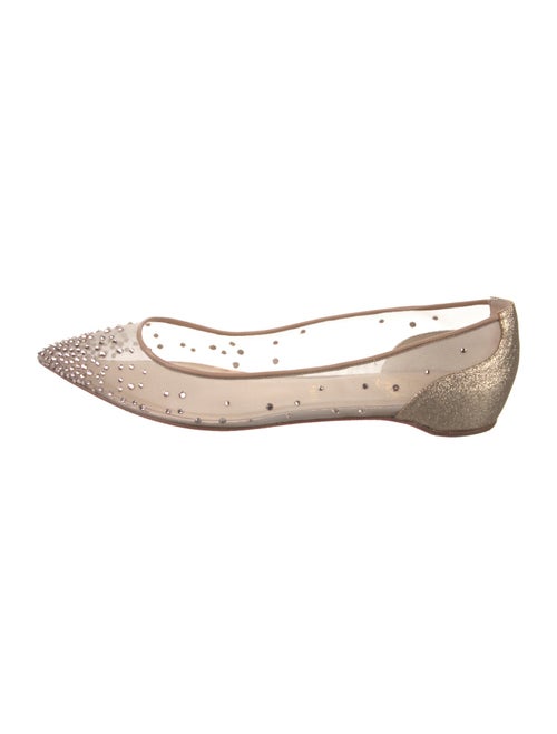 Christian Louboutin Mesh Crystal Embellishments Ballet Flats