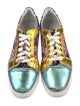 Christian Louboutin Spike Accents Patent Leather Sneakers