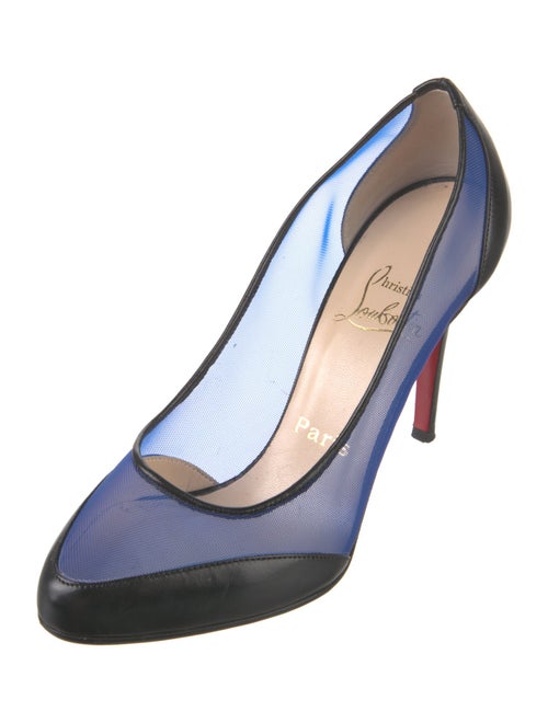 Christian Louboutin Leather Mesh Accents Pumps