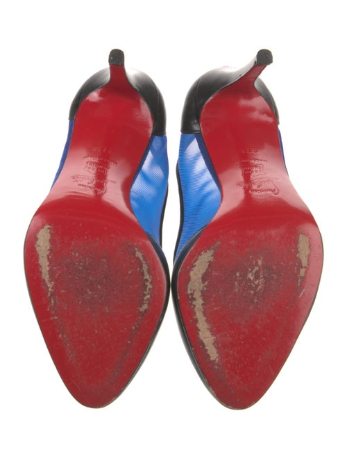 Christian Louboutin Leather Mesh Accents Pumps