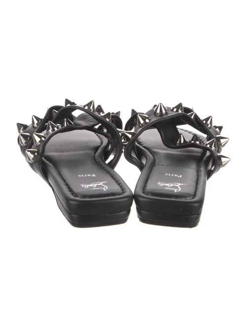 Christian Louboutin Spike Accents Leather Slides