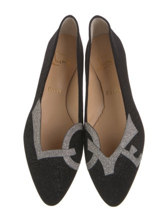 Christian Louboutin Glitter Printed Flats